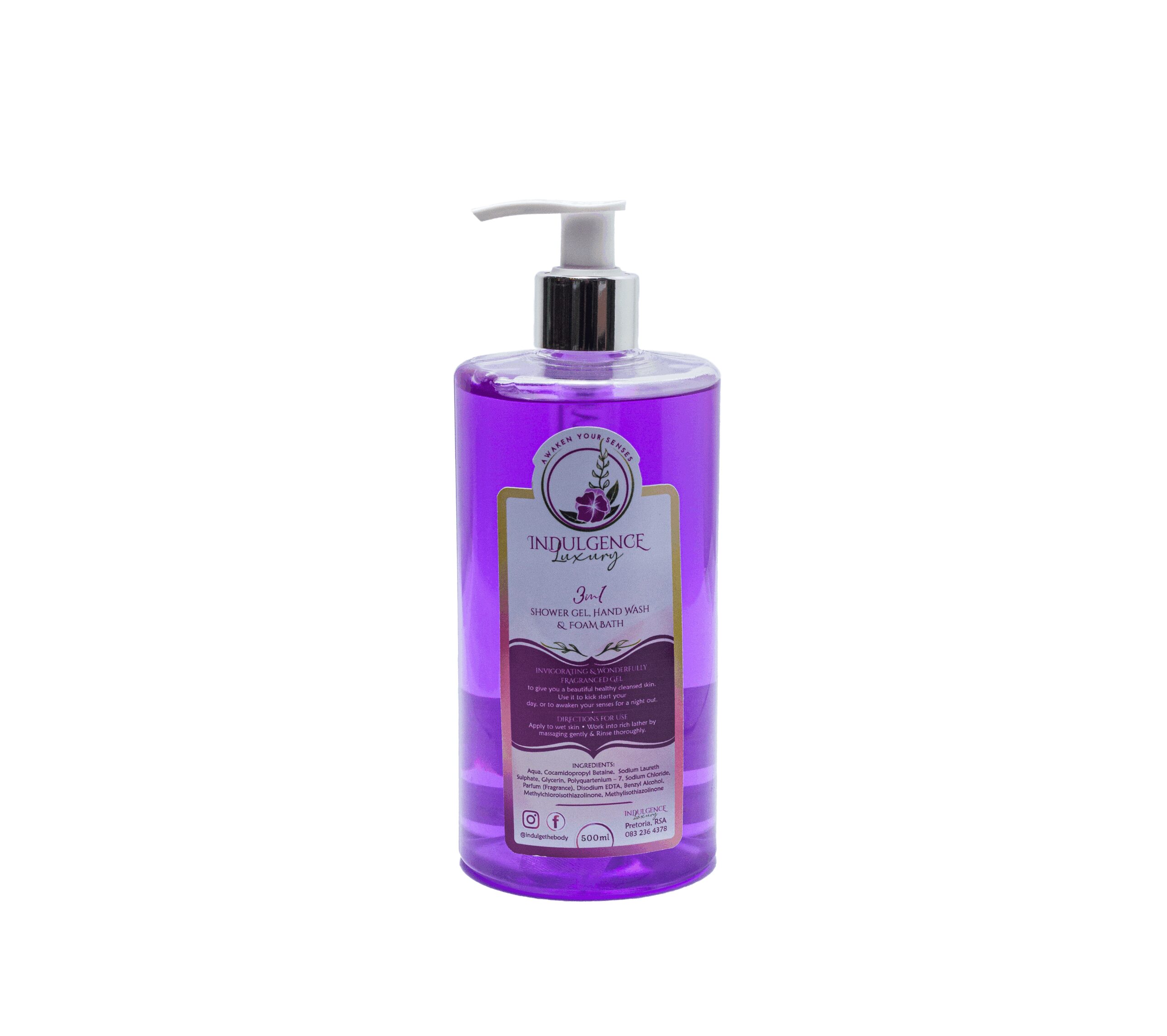 POS__MG_2927.png_1000456 Indulgence Luxury 3 in 1 Wash: Shower gel, hand wash, bubble bath Mango & Passion Fruit 500ml - Image 1